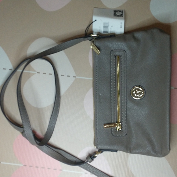 Anne Klein Handbags - Anne Klein gray All In crossbody bag. Size 11x7"